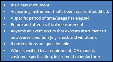 7 reasons to calibrate