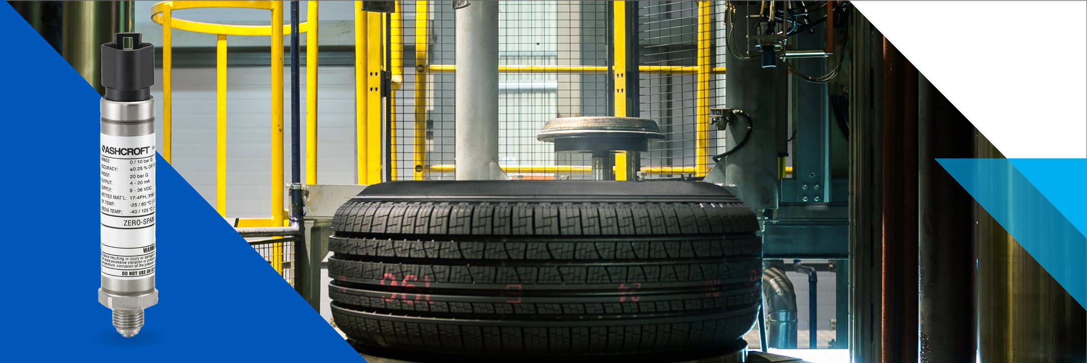 Ashcroft E2 Pressure Transducer for Vulcanizing & Other Hydraulic Applications