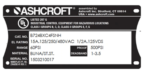 Proper Label for Hazardous Location